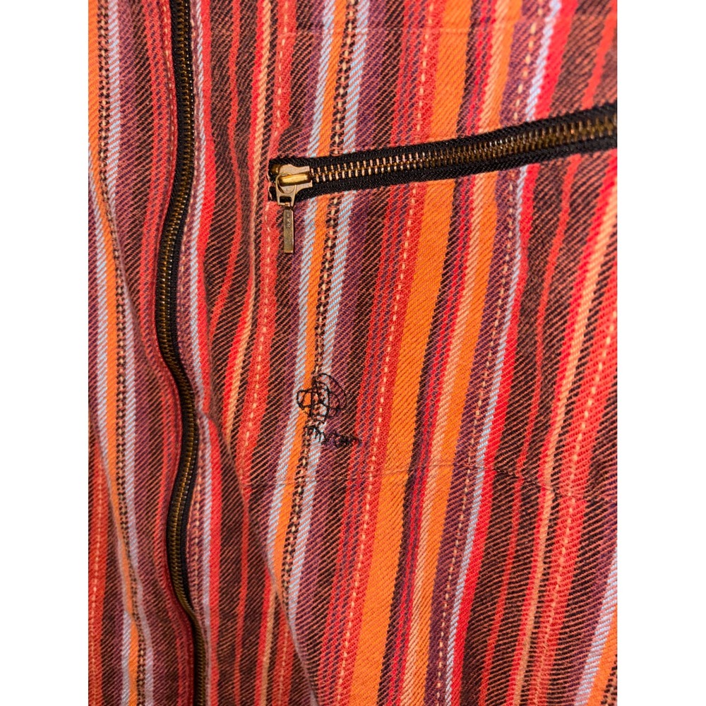 Patagonia Organic Cotton Full Zip Shirt Jacket Striped Heavyweight Flannel XL - Picture 9 of 9
